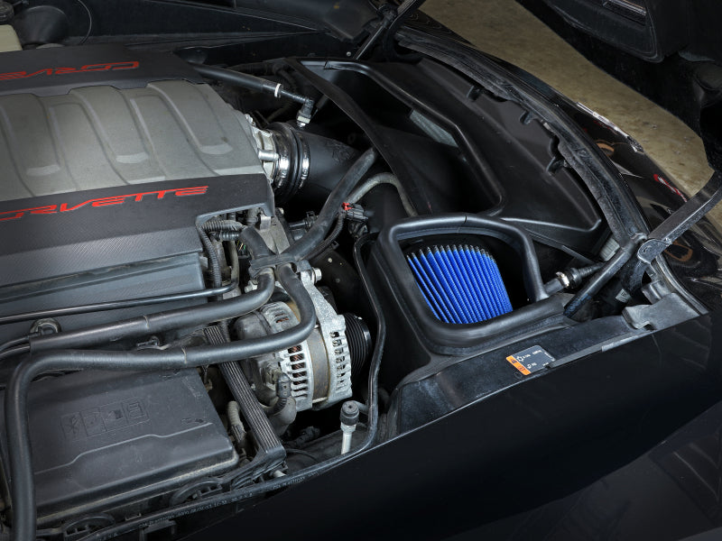 aFe POWER Magnum FORCE Stage-2 Pro 5R Cold Air Intake Sys 14-19 Chevrolet Corvette (C7) V8-6.2L 54-13041R 54-13041R Photo - Mounted
