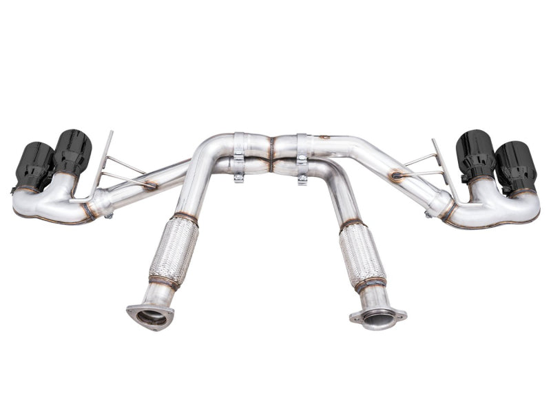 AWE Tuning 2020 Chevrolet Corvette (C8) Track Edition Exhaust - Quad Diamond Black Tips 3020-43086 3020-43086 Photo - out of package