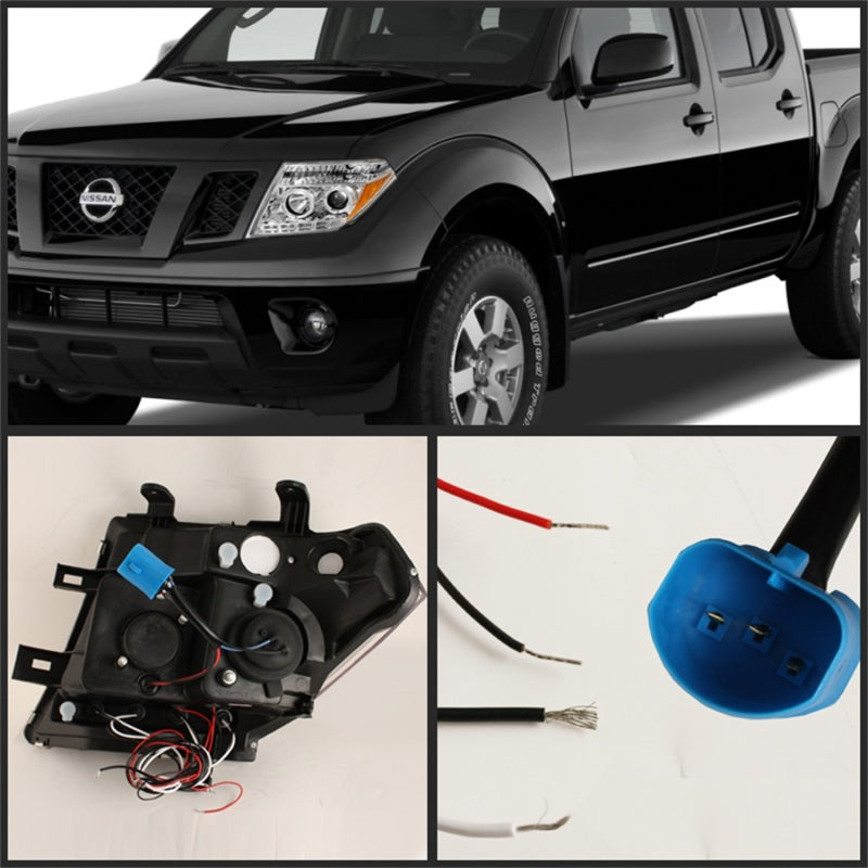 Spyder Nissan Frontier 05-08 Projector Headlights LED Halo LED Chrm PRO-YD-NF05-HL-C 5011534 5011534 Photo - Mounted