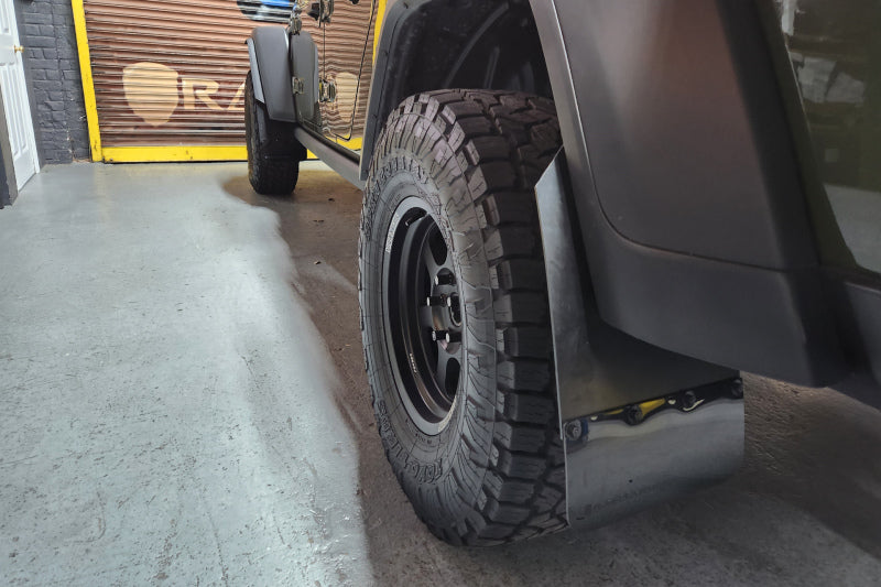 Rally Armor 19-23 Jeep JT Gladiator Mojave/Rubicon Black Mud Flap w/ Grey Logo MF104-BLK-GRY MF104-BLK-GRY User 1