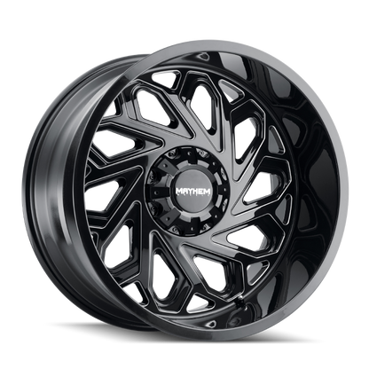 Mayhem 8112 Essex 20x10 / 8x165.1 BP / -19mm Offset / 125.2mm Hub Black w/ Milled Spokes Wheel 8112-2181BM 8112-2181BM Photo - Primary