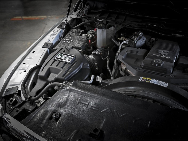 aFe  Quantum Pro DRY S Cold Air Intake System 13-18 Dodge Cummins L6-6. 53-10002D Photo - Mounted