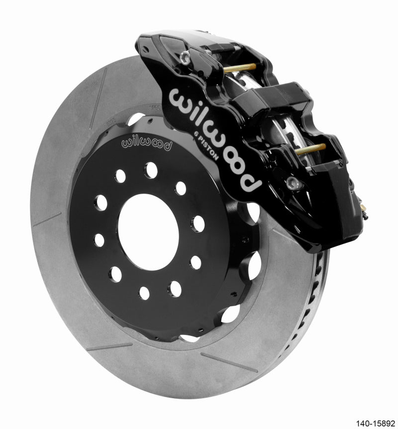 Wilwood AERO6 Front Hat Kit 14.00 Black 2018-Up Jeep JL w/Lines 140-15892 140-15892 User 1