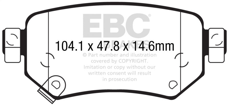 EBC 2016+ Mazda 6 2.5L Redstuff Rear Brake Pads DP32287C DP32287C Photo - Primary
