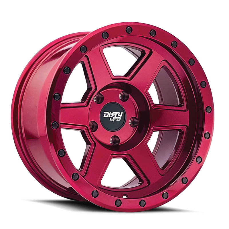 Dirty Life 9315 Compound 17x9 / 6x139.7 BP / -38mm Offset / 106mm Hub Crimson Candy Red Wheel 9315-7983R38 9315-7983R38 Photo - Primary