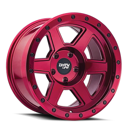 Dirty Life 9315 Compound 17x9 / 6x139.7 BP / -12mm Offset / 106mm Hub Crimson Candy Red Wheel 9315-7983R12 9315-7983R12 Photo - Primary