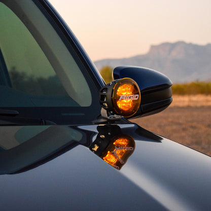Rigid Industries 2010-2023 Toyota 4Runner A-Pillar Light Kit (Includes 4 inch 360-Series Drive) 46704 46704 Photo - Mounted
