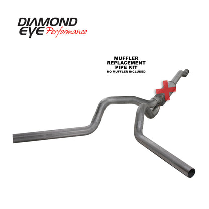 Diamond Eye Performance Diamond Eye KIT 4in CB MFLR RPLCMENT PIPE DUAL SS: 03-07 FORD 6.0L F250/F350 K4340S-RP K4340S-RP Photo - Primary