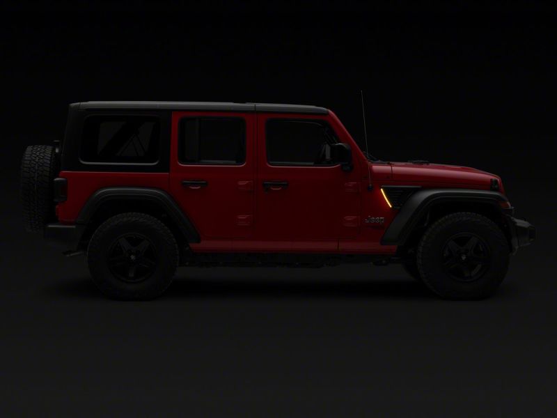Raxiom 18-23 Jeep Wrangler JL LED Fender Vent Lighting w/ DRL and Turn Signal J177414 J177414 Photo - Close Up