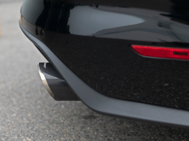 aFe MACH Force Xp SS Axle Back Exhaust System w/ Carbon Fiber Tips 15-17 Ford Mustang GT V8-5.0L 49-43105-C 49-43105-C Photo - Mounted