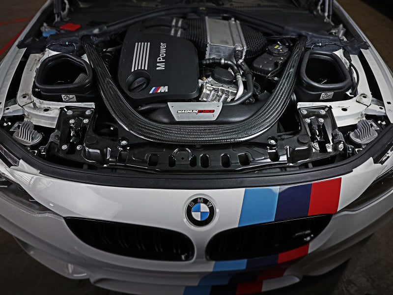 aFe POWER Magnum FORCE Stage-2 Pro DRY S Cold Air Intake System 15-19 BMW M3/M4 3.0L 54-13032D 54-13032D Photo - Mounted
