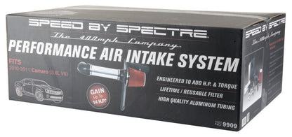 Spectre 10-11 Chevy Camaro V6-3.6L F/I Air Intake Kit - Clear Anodized w/Red Filter 9909 9909 Photo - in package