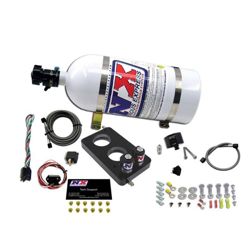 Nitrous Express 05-10 Ford Mustang 4.6L 3 Valve Nitrous Plate Kit (50-150HP) w/10lb Bottle 20947-10 20947-10 Photo - Primary