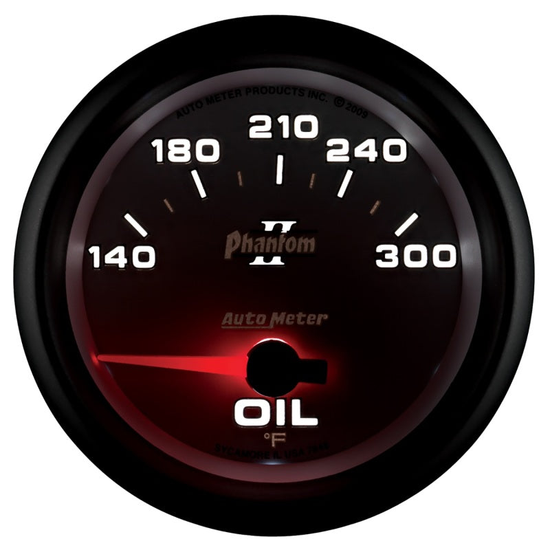 Autometer Phantom II 2 5/8in 140-300 Degree F Short Sweep Electronic Oil Temperature Gauge 7848 7848 User 4