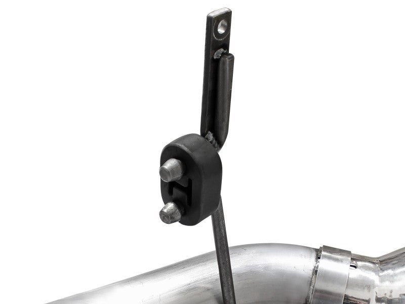 aFe Large Bore-HD 4in 409 Stainless Steel DPF-Back Exhaust w/Polished Tips 15-16 Ford Diesel Truck 49-43122-P 49-43122-P Photo - Unmounted