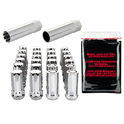 McGard SplineDrive Tuner 6 Lug Install Kit w/Locks & Tool (Cone) M14X1.5 / 1in. Hex - Chrome 65610 65610 Photo - out of package