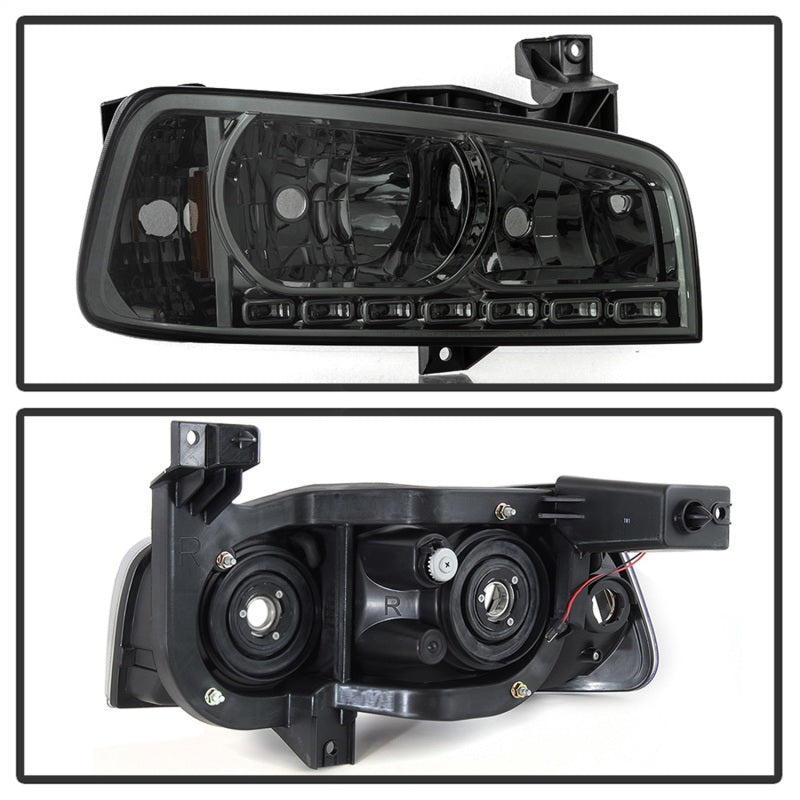SPYDER Xtune Dodge Charger 06-10 1Pc LED Crystal Headlights Smoke HD-ON-DCH05-1PC-LED-SM 5017642 5017642 Photo - Unmounted