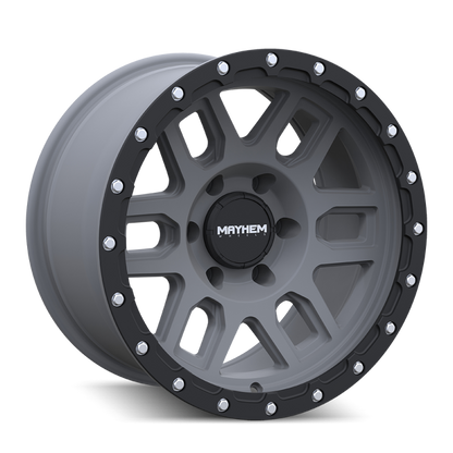 Mayhem 8304 Delta 20x9 / 5x150 BP / 0mm Offset / 110mm Hub Matte Gunmetal w/ Matte Black Lip Wheel 8304-2950MGT 8304-2950MGT Photo - Primary