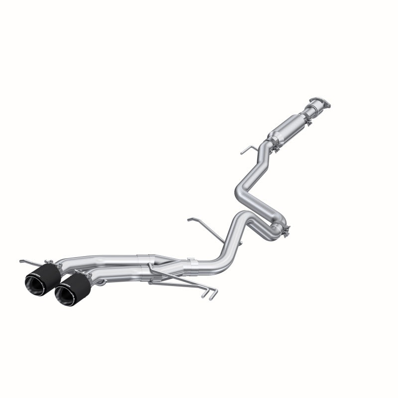 MBRP 13-18 Hyundai Veloster Turbo Dual Exit T409 2 1/2in Cat Back w/ Carbon Fiber Tips S47034CF S47034CF Photo - Primary