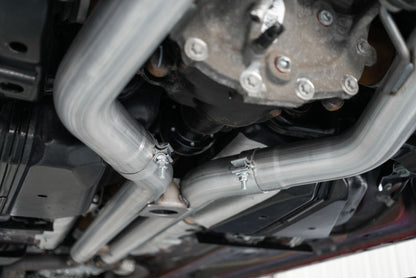 MBRP 18-  Mustang 5.0L 3in Ca t Back Exhaust Quad Dual MBRS7207BLK S7207BLK Photo - Close Up