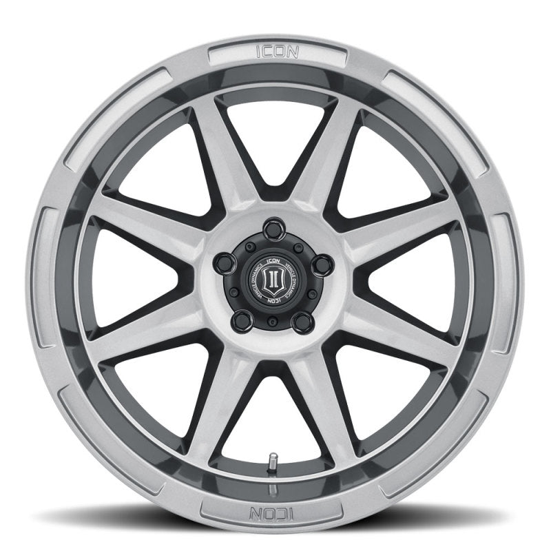 ICON Bandit 20x10 5x5 -24mm 4.5in BS 71.50mm Bore Gun Metal Wheel 6020107345GM 6020107345GM Photo - Close Up