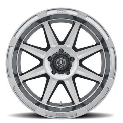 ICON Bandit 20x10 5x5 -24mm 4.5in BS 71.50mm Bore Gun Metal Wheel 6020107345GM 6020107345GM Photo - Close Up