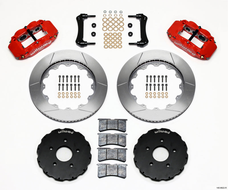 Wilwood Narrow Superlite 6R Front Hat Kit 14.00in Red 2005-up Corvette C6 140-8922-R 140-8922-R Photo - Primary
