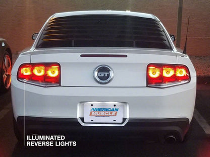 Raxiom 10-12 Ford Mustang Aero Tail Lights- Blk Housing (Smoked Lens) 49145 49145 Photo - Close Up