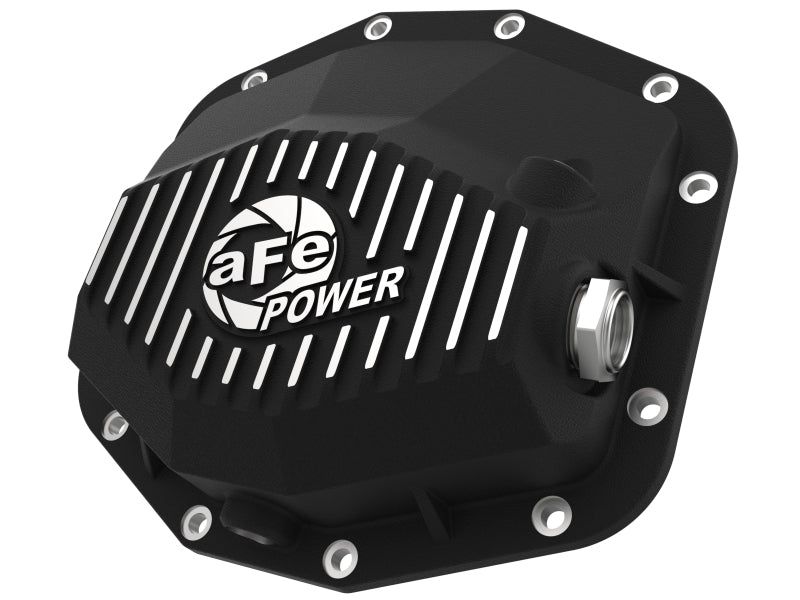 aFe POWER 21-22 Ram 1500 TRX Hemi V8 6.2L (sc) PRO Series Rear Differential Cover Black w/ Machined 46-71280B 46-71280B Photo - Primary