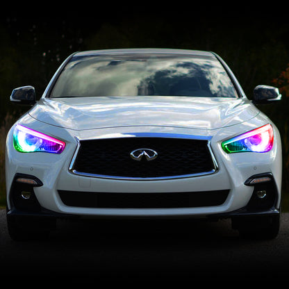 ORACLE Lighting Oracle 14-21 Infiniti Q50 RGB+W Headlight Halo Upgrade Kit - ColorSHIFT w/ BC1 Controller 1404-335 1404-335 User 3