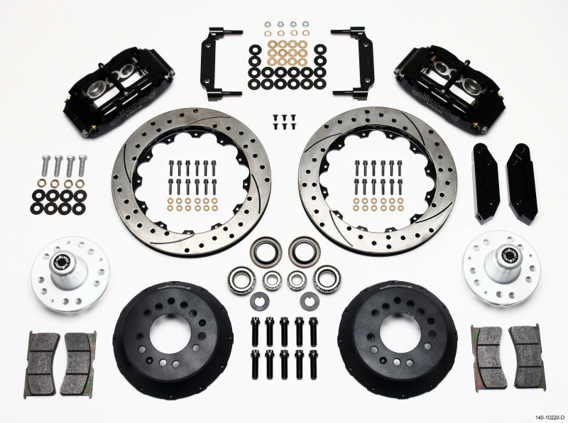 Wilwood Narrow Superlite 6R Front Hub Kit 12.88in Drilled 1970-1973 Mustang Disc Spindle 140-10220-D 140-10220-D Photo - Primary