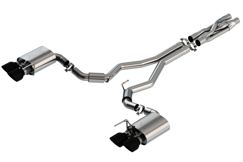 Borla 2020 Ford GT500 5.2L AT 3in ATAK CatBack Exhaust w/ Black Chrome Tips 140837BC 140837BC Photo - Primary