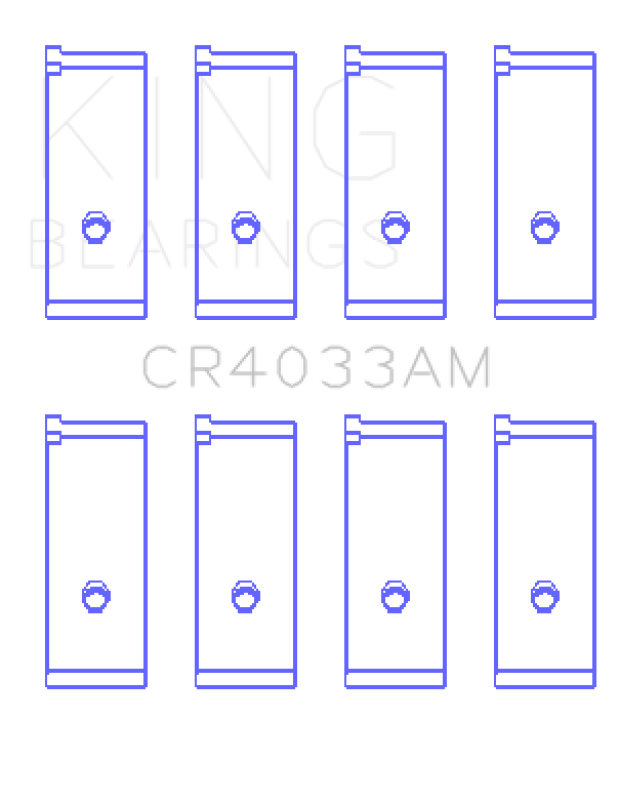 King Engine Bearings King Acura SOHC 16 Valve / Honda SOHC 16 Valve/DOHC 16 Valve (Size STD) Rod Bearing Set CR4033AM CR4033AM Photo - Primary