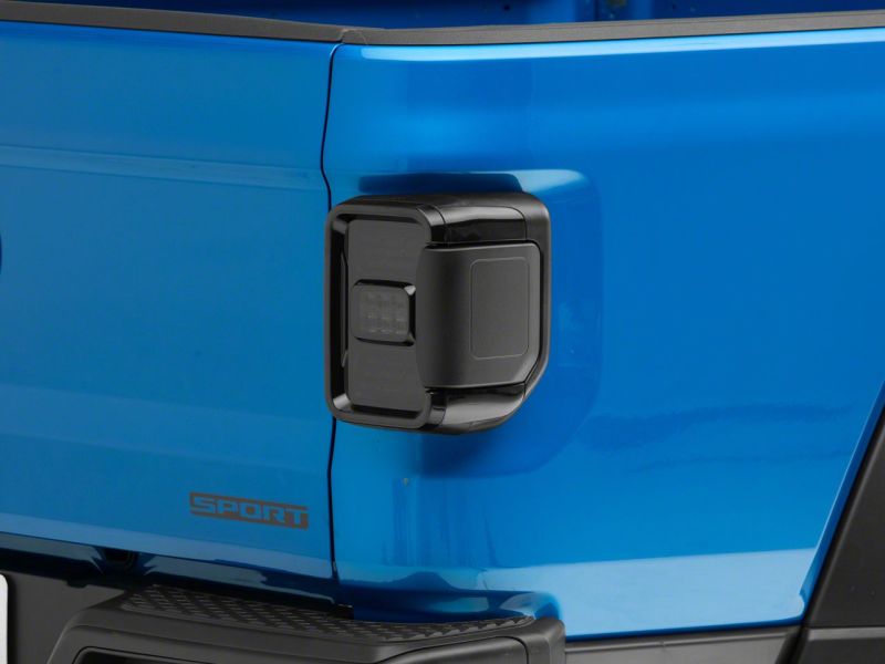 Raxiom 20-23 Jeep Gladiator JT w/ Factory Halogen LED Tail Lights- Blk Housing (Smoked Lens) JG10490 JG10490 Photo - Close Up