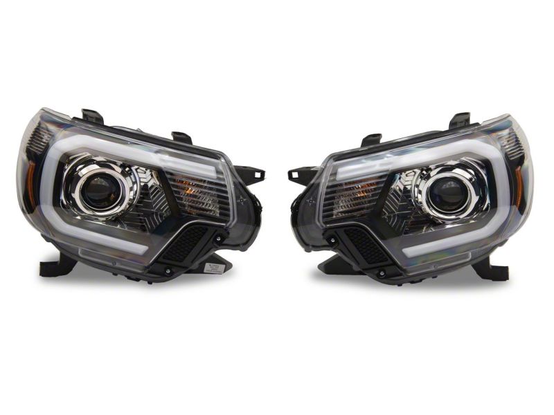 Raxiom 12-15 Toyota Tacoma Axial Projector Headlights w/ SEQL LED Bar- Blk Housing (Clear Lens) TT21850 TT21850 Photo - Close Up