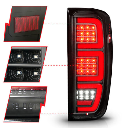 ANZO 19-23 GMC Sierra 1500/2500HD/3500HD Black Replacement Full LED Bar Tail Light 311459 311459 Photo - Unmounted