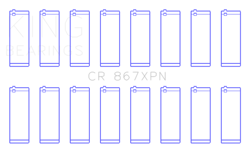 King Engine Bearings King GM 265CI 4.3L/283CI 4.7L/302CI 5.0L V8 (.010in) Tri-Metal Performance Rod Bearing Set CR867XPN010 CR867XPN010 Photo - Primary