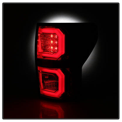 Spyder 07-13 Toyota Tundra V2 Light Bar LED Tail Lights - Red Clear ALT-YD-TTU07V2-LB-RC 5085450 5085450 Photo - Unmounted