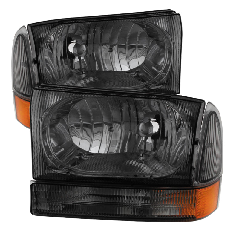 SPYDER Xtune Ford F250/350/450 Superduty 99-04 Crystal Headlights w/ Bumper Lights HD-JH-FF25099-AM-SM 9025426 9025426 Photo - Primary