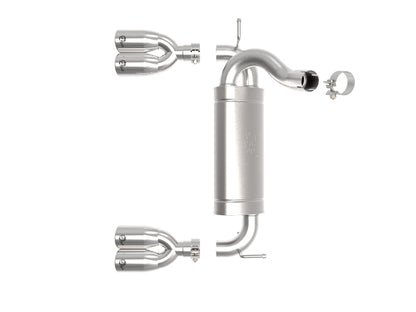 aFe Rebel Series 2.5in 409 SS Axle-Back Exhaust Polished 07-18 Jeep Wrangler (JK) V6-3.6L/3.8L 49-48086-P 49-48086-P Photo - Unmounted