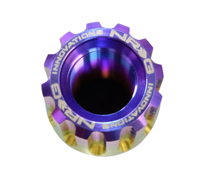 NRG M12 x 1.25 Titanium Neochrome Lug Nut Set 21 pc / Lock Key Socket LN-T210MC-21 Photo - Primary