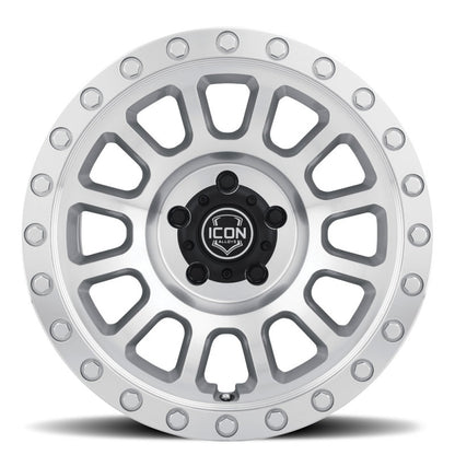 ICON Hulse 17 X 8.5 5 X 5 6mm Offset 4.5in BS Silver Machined 8017857345SM 8017857345SM Photo - Unmounted
