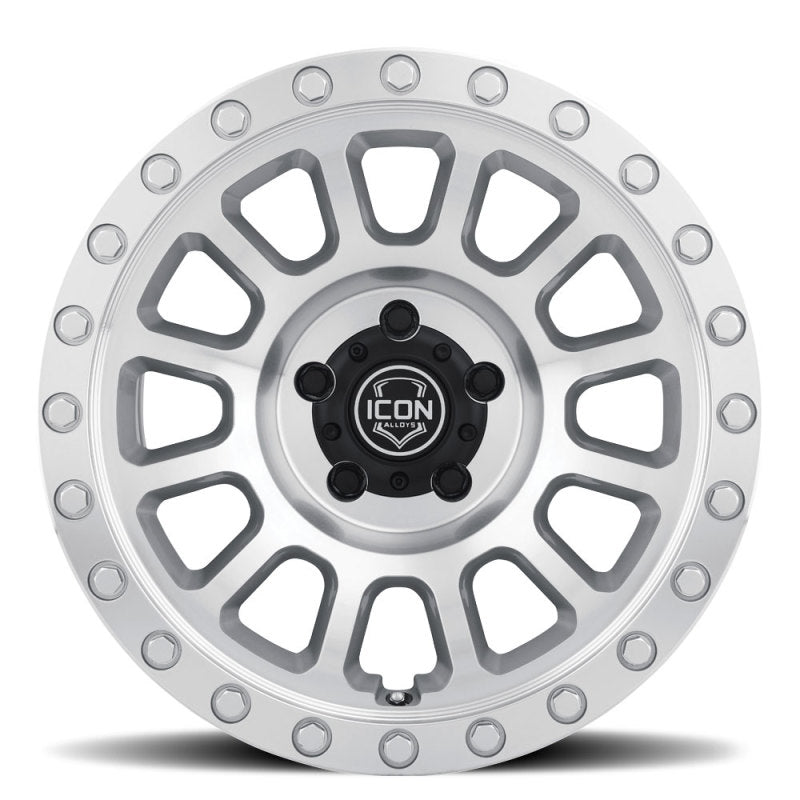 ICON Hulse 17 X 8.5 5 X 5 6mm Offset 4.5in BS Silver Machined 8017857345SM 8017857345SM Photo - Unmounted