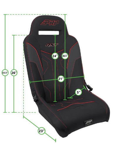 PRP Seats PRP Polaris RZR PRO XP/PRO R/Turbo R RST Suspension Seat A4101-PORXP A4101-PORXP Photo - out of package