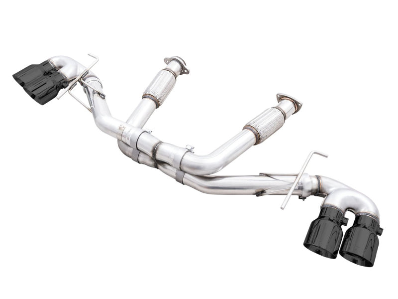AWE Tuning 2020 Chevrolet Corvette (C8) Track Edition Exhaust - Quad Diamond Black Tips 3020-43086 3020-43086 Photo - Primary