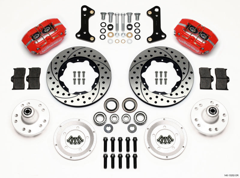 Wilwood DP-DB Front Kit, 11.00", Drilled, Red, 67-69 Camaro, 64-72 Nova 140-13202-DR Photo - Primary