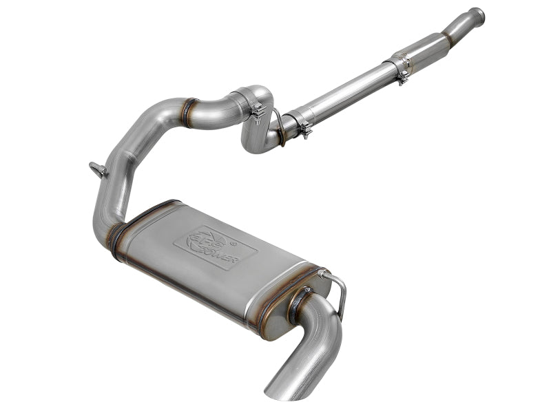 aFe MACHForce XP 18-20 Jeep Wrangler (JL) L4-2.0L (t) 3in 409 SS Cat-Back Hi-Tuck Exhaust 49-48079 49-48079 Photo - Primary
