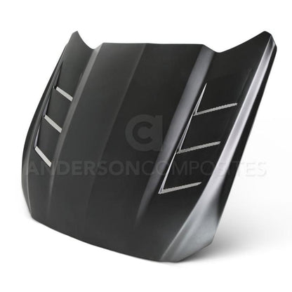 Anderson Composites 15-16 Ford Mustang Fiberglass Heat Extractor Hood AC-HD15FDMU-SA-GF AC-HD15FDMU-SA-GF Photo - Primary