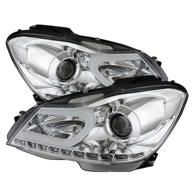 Spyder Mercedes Benz W204 C-Class 12-13 Projector Halogen Model- DRL Chrm PRO-YD-MBW20412-DRL-C 5074256 5074256 Photo - Primary