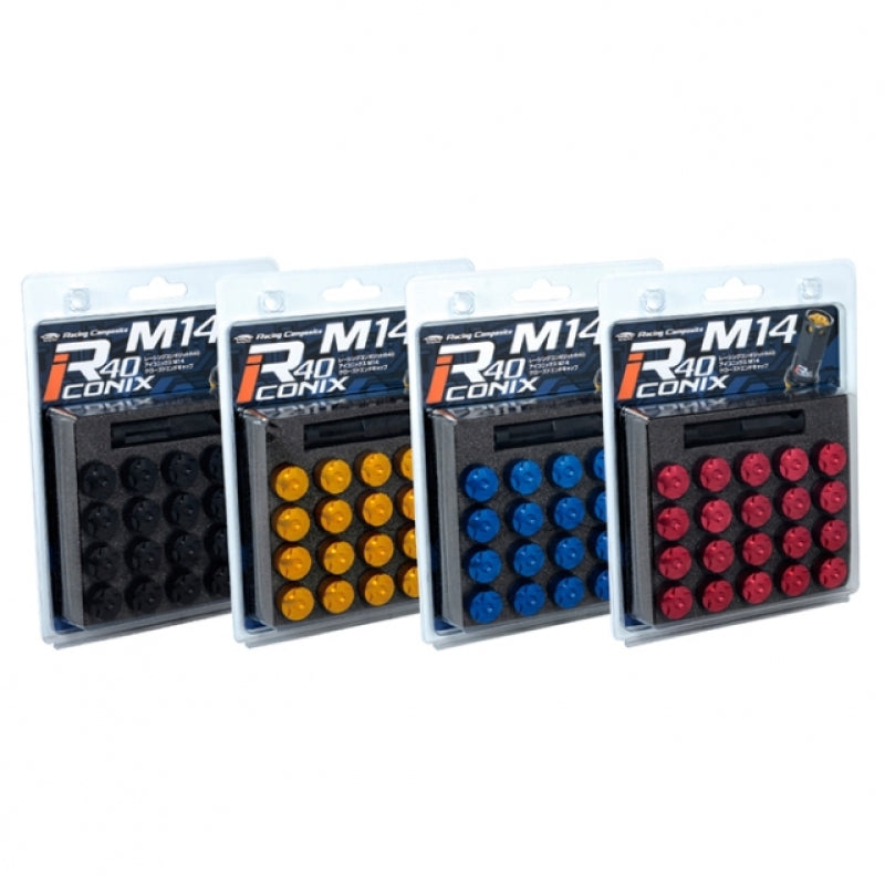 Project Kics R40 Iconix Aluminum Cap Set 14x1.50 - Black (20pcs) WCIA4K WCIA4K User 1